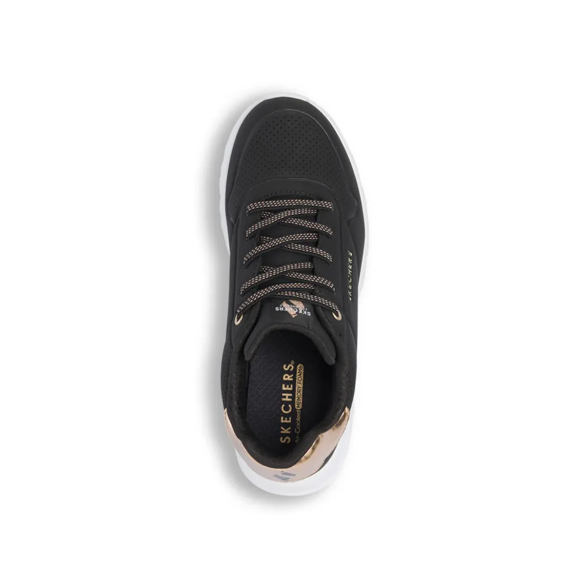 Sneakers da Ragazza nere con suola alta street Skechers