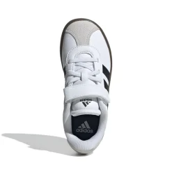 Sneakers da ragazzo bianche e nere con logo adidas VL Court 3.0
