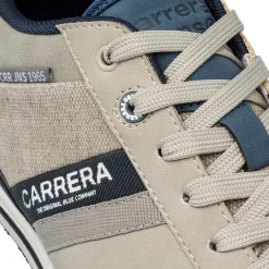 Sneakers da Uomo Beige con inserti in contrasto e logo laterale Carrera