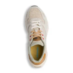 Sneakers da uomo bianche in suede con dettagli in contrasto Americanino