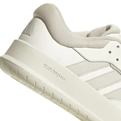 Sneakers da uomo bianche off -white e beige con logo adidas Court 24