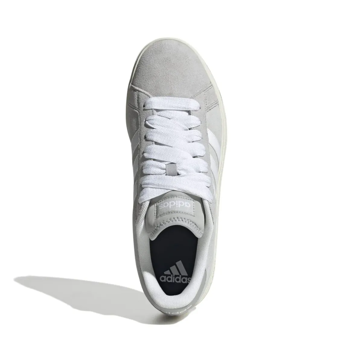 Sneakers da uomo grigie in pelle con logo adidas Grand Court 00s