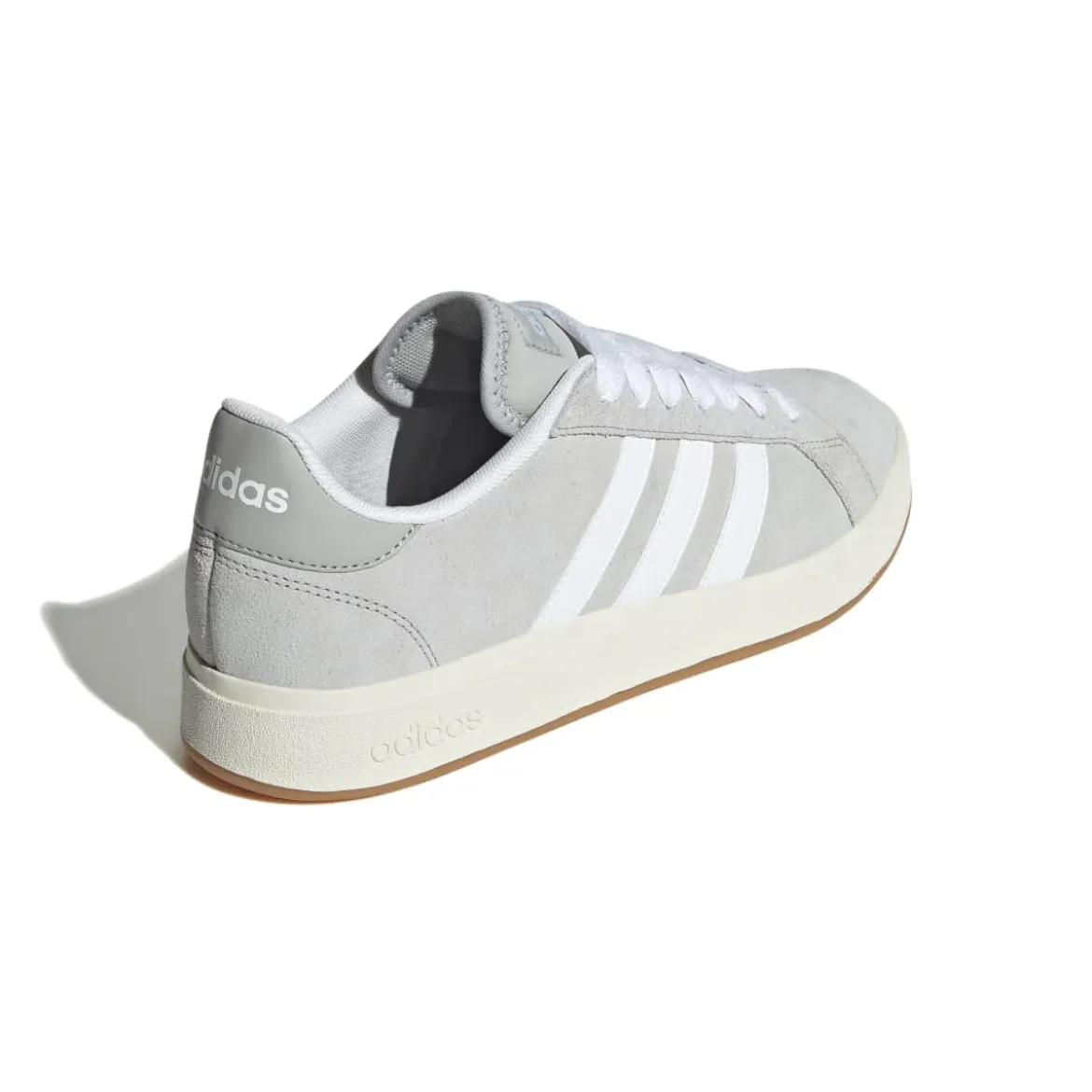 Sneakers da uomo grigie in pelle con logo adidas Grand Court 00s