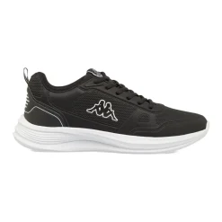 Sneakers da uomo Kappa nere in mesh con logo bianco a contrasto