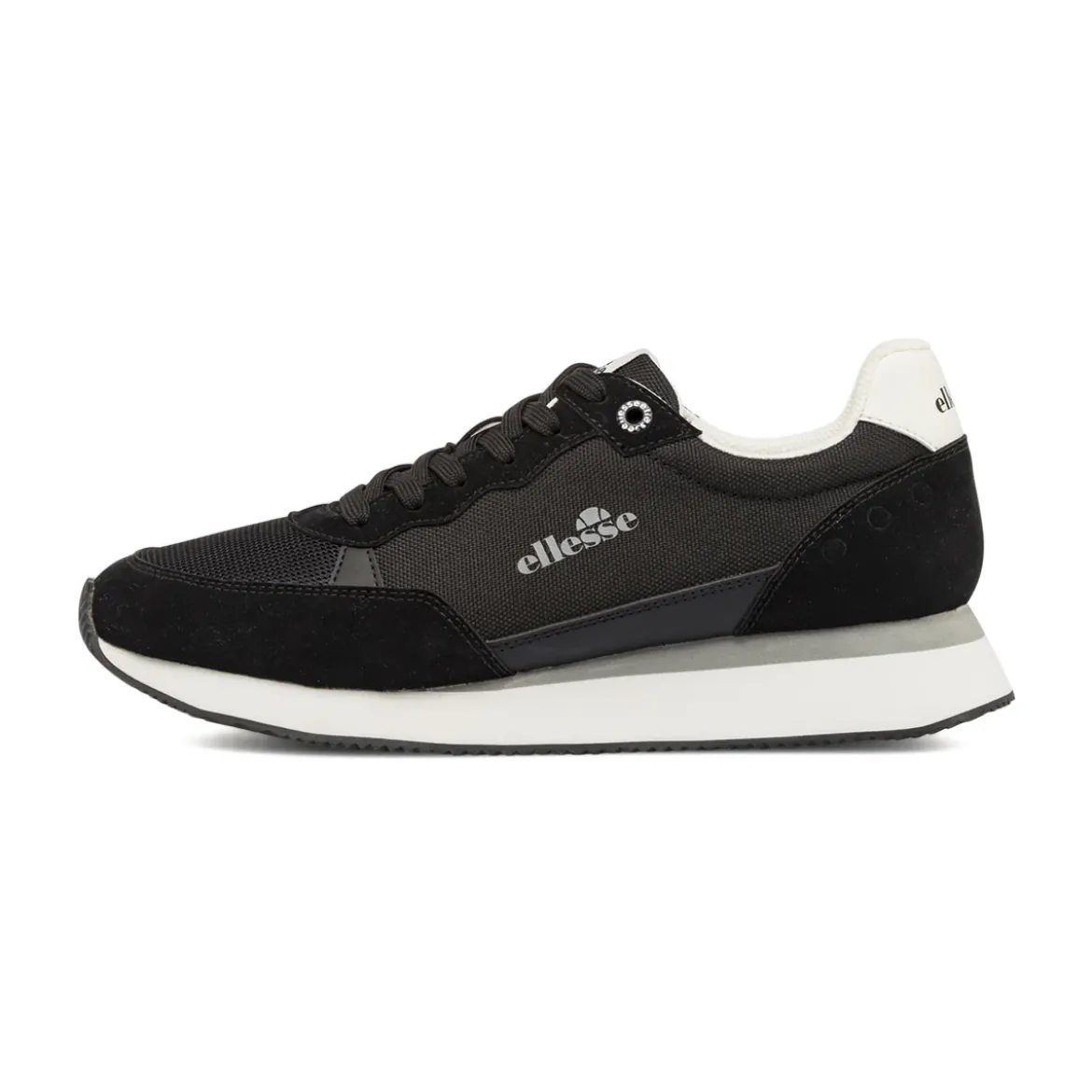 Sneakers da Uomo nere in mesh con dettagli effetto scamosciato Ellesse