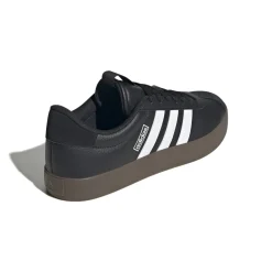 Sneakers da uomo nere in pelle scamosciata con logo adidas VL Court 3.0
