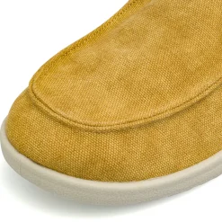 Sneakers da Uomo ocra in tela con lacci elastici Riflessi Urbani