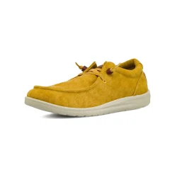 Sneakers da Uomo ocra in tela con lacci elastici Riflessi Urbani