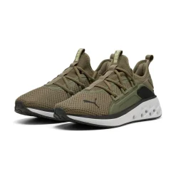 Sneakers da Uomo verdi militare in tessuto con tecnologia Softride Puma