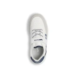 Sneakers Gas da Ragazzo bianche con strappo e dettagli navy