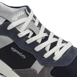 Sneakers grigie da Uomo con effetto scamosciato e Memory Foam Igi&Co