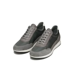 Sneakers grigie Uomo con dettagli effetto scamosciato traspirante Geox