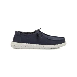 Sneakers leggere blu da Donna in tela con lacci elastici Heydude Wendy
