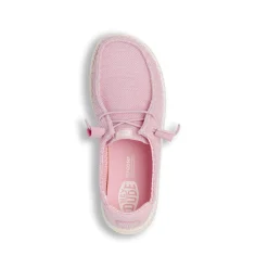Sneakers leggere Donna rosa in tela con lacci elastici Heydude Wendy
