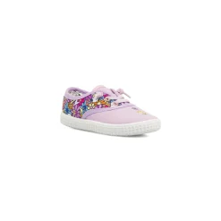 Sneakers lilla Bambina in tela con stampa Peanuts e fiori Lumberjack