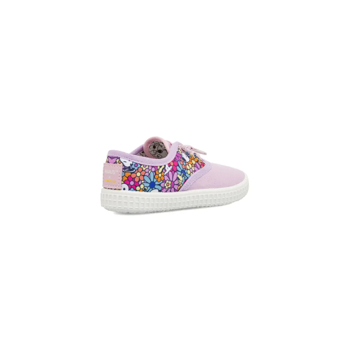 Sneakers lilla Bambina in tela con stampa Peanuts e fiori Lumberjack
