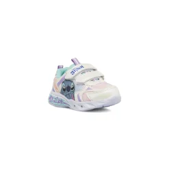 Sneakers lilla da Bambina con luci e doppio strappo Lilo & Stitch