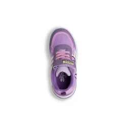 Sneakers lilla da Bambina con luci nella suola e stampa Stitch