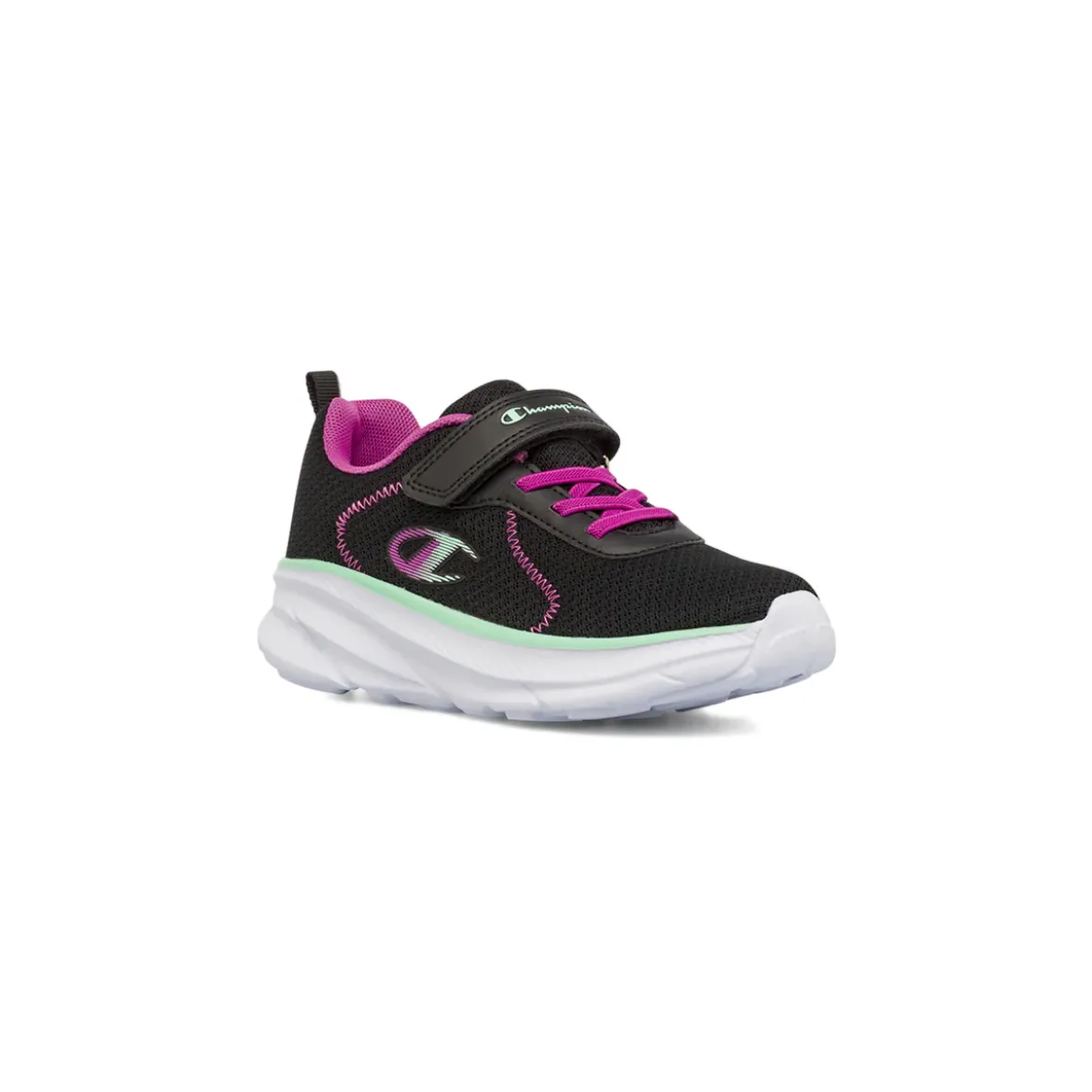 Sneakers nere da Bambina con strappo e dettagli fucsia Champion