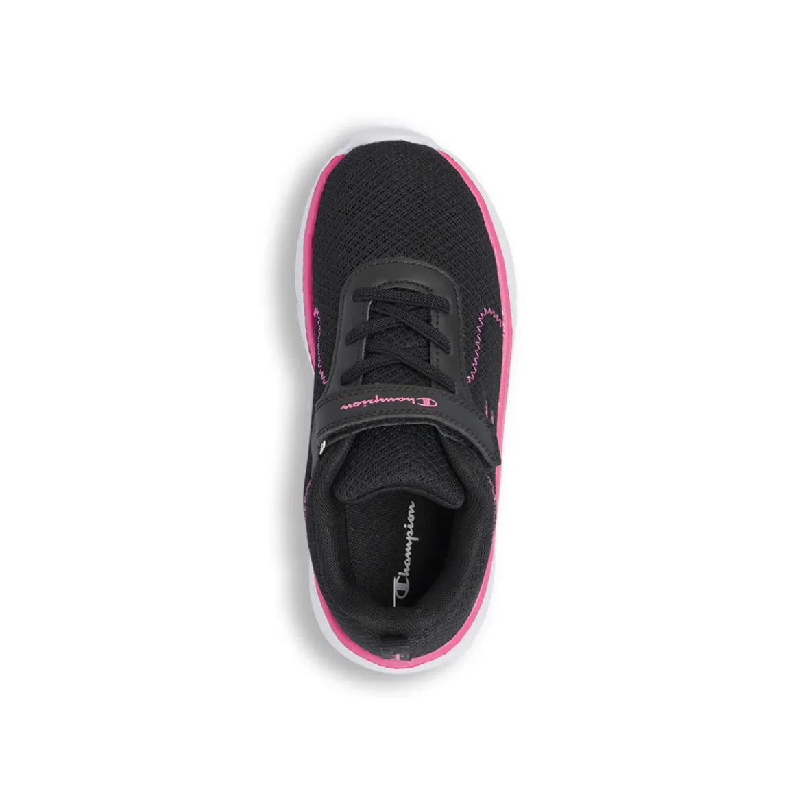Sneakers nere da bambina con strappo e dettagli rosa Champion