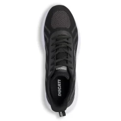 Sneakers nere e grigie da Uomo in tessuto con logo Ducati