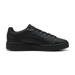 Sneakers Nere Uomo con loghi oro e suola in gomma Puma Court Classico