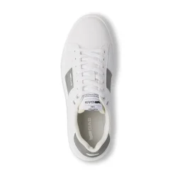 Sneakers platform bianche da Uomo con inserto grigio e logo Gas