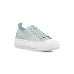 Sneakers platform da donna azzurre in tela Swish Jeans