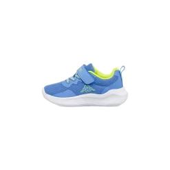 Sneakers Primi Passi bambino Kappa blu con strappo e dettagli verdi
