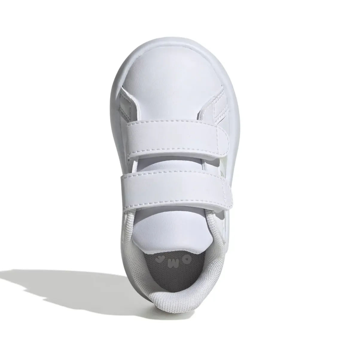 Sneakers primi passi bianche da bambina con dettagli iridescenti adidas Grand Court 2.0 CF I