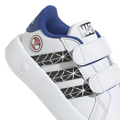 Sneakers primi passi bianche da bambino con stampa Spiderman adidas Grand Court CF I