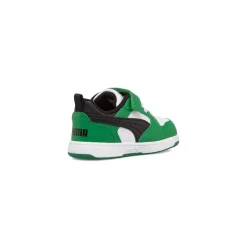 Sneakers primi passi bianche e verdi da bambino Puma Rebound V6 Lo AC+ Inf