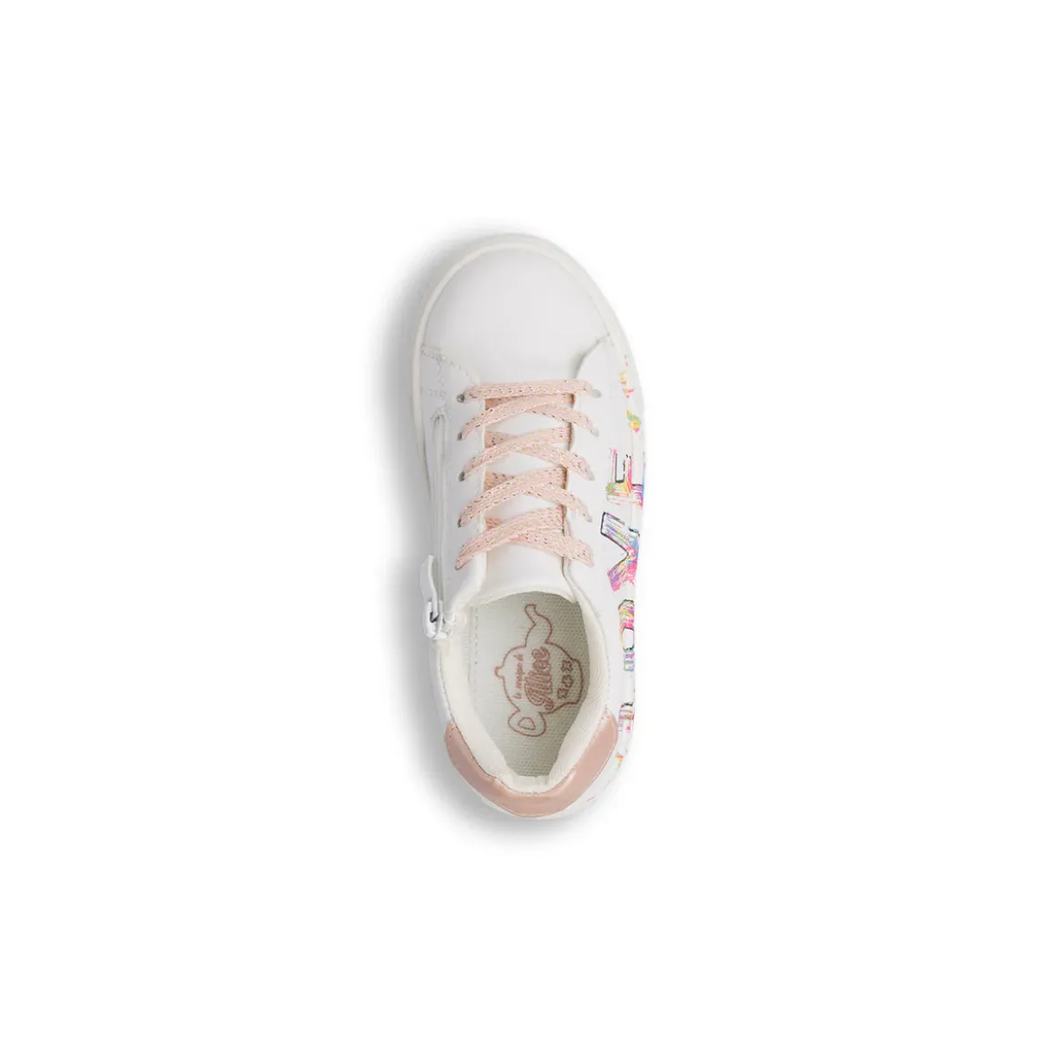 Sneakers Ragazza bianche con scritta LOVE Dieci Baci