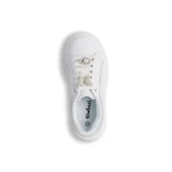 Sneakers Ragazza bianche e argento Dieci Baci