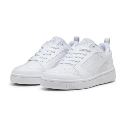 Sneakers ragazza e ragazzo bianche con logo Puma Rebound V6 Low