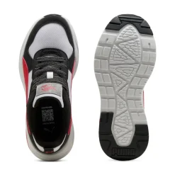 Sneakers Ragazzo bianche e nere con dettagli rossi Puma Trinity 2