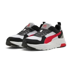 Sneakers Ragazzo bianche e nere con dettagli rossi Puma Trinity 2