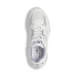 Sneakers retrò bianche da Donna con dettagli argento Swish Jeans