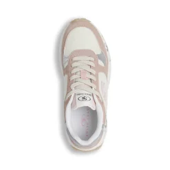 Sneakers retrò da donna Swish Jeans rosa e bianche