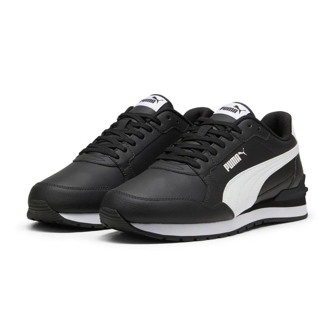 Sneakers retro da Uomo nere con inserti bianchi Puma Runner v4