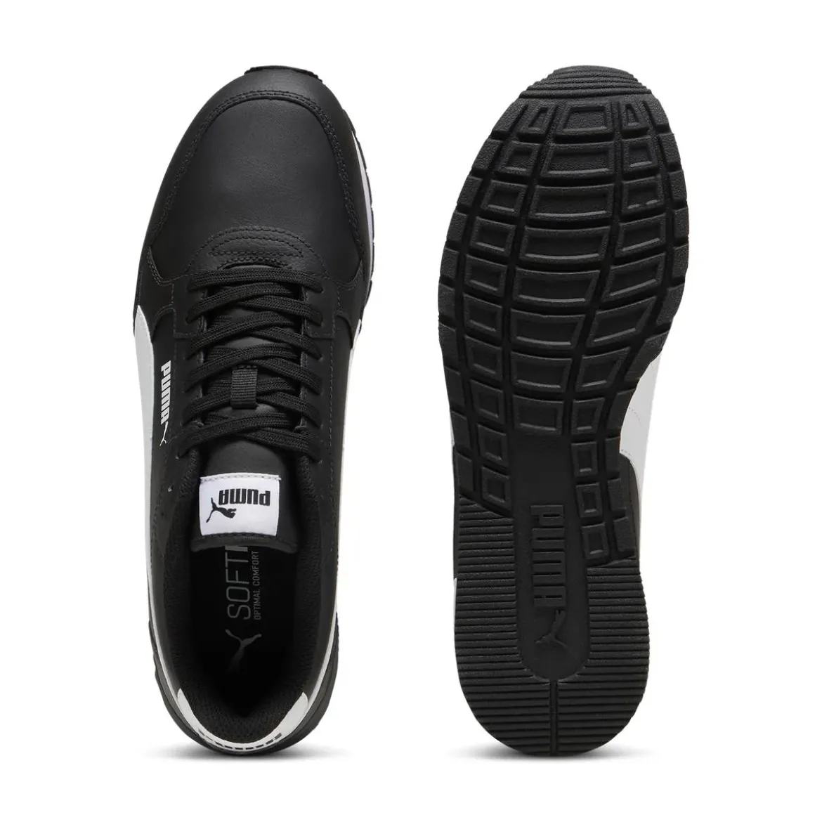 Sneakers retro da Uomo nere con inserti bianchi Puma Runner v4