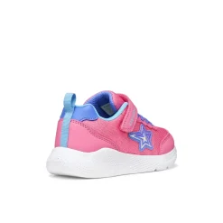 Sneakers rosa da Bambina con dettaglio stella e suola traspirante Geox
