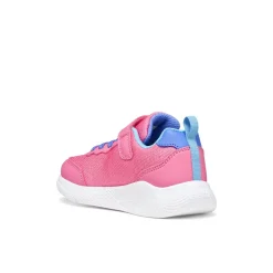 Sneakers rosa da Bambina con dettaglio stella e suola traspirante Geox