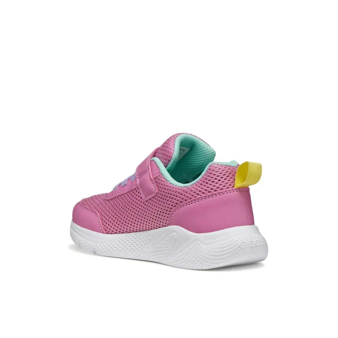 Sneakers rosa da Bambina con suola traspirante e chiusura strappo Geox