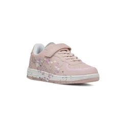 Sneakers rosa da Ragazza con stampa cuoricini e strappo Dieci Baci