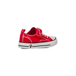 Sneakers rosse da Bambino in tessuto con velcro e logo Ducati