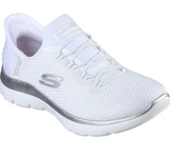 Sneakers slip-on bianche da donna con soletta Memory Foam Skechers Slip-ins: Summits