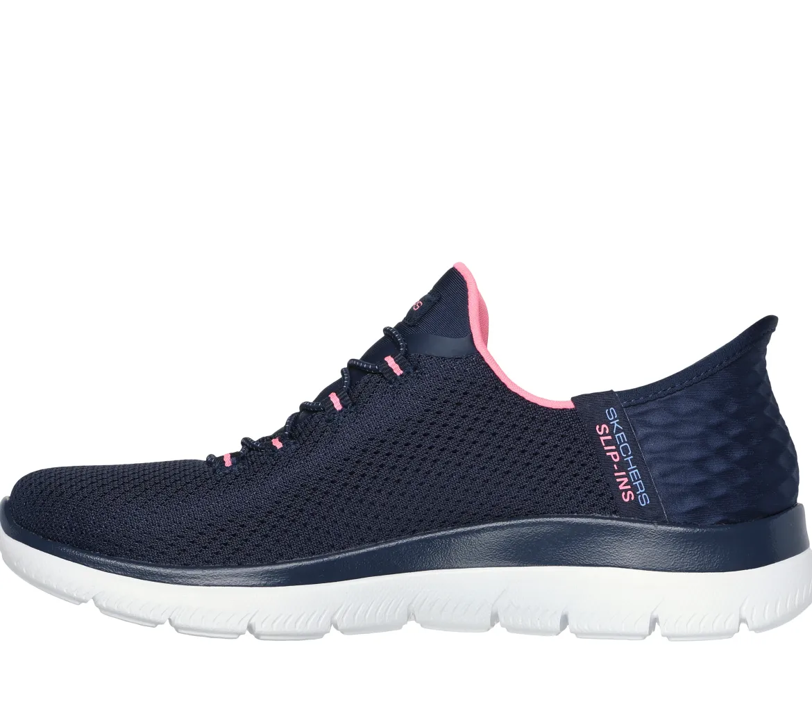 Sneakers slip-on blu da donna con soletta Memory Foam Skechers Slip-ins: Summits