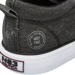 Sneakers slip-on nere da Uomo in tessuto effetto jeans Nautica