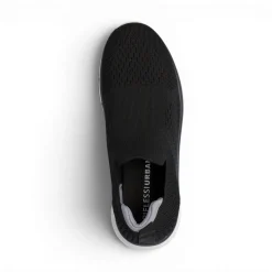 Sneakers Slip-on Nere Uomo in Tessuto leggero Riflessi Urbani